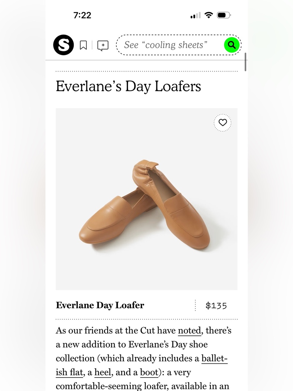 Everlane Day Loafer in Caramel Tan Cognac, 11